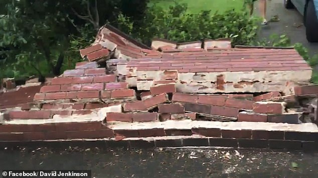 There were no reported injuries but the car destroyed a brick wall outside somebody's house in Doncaster