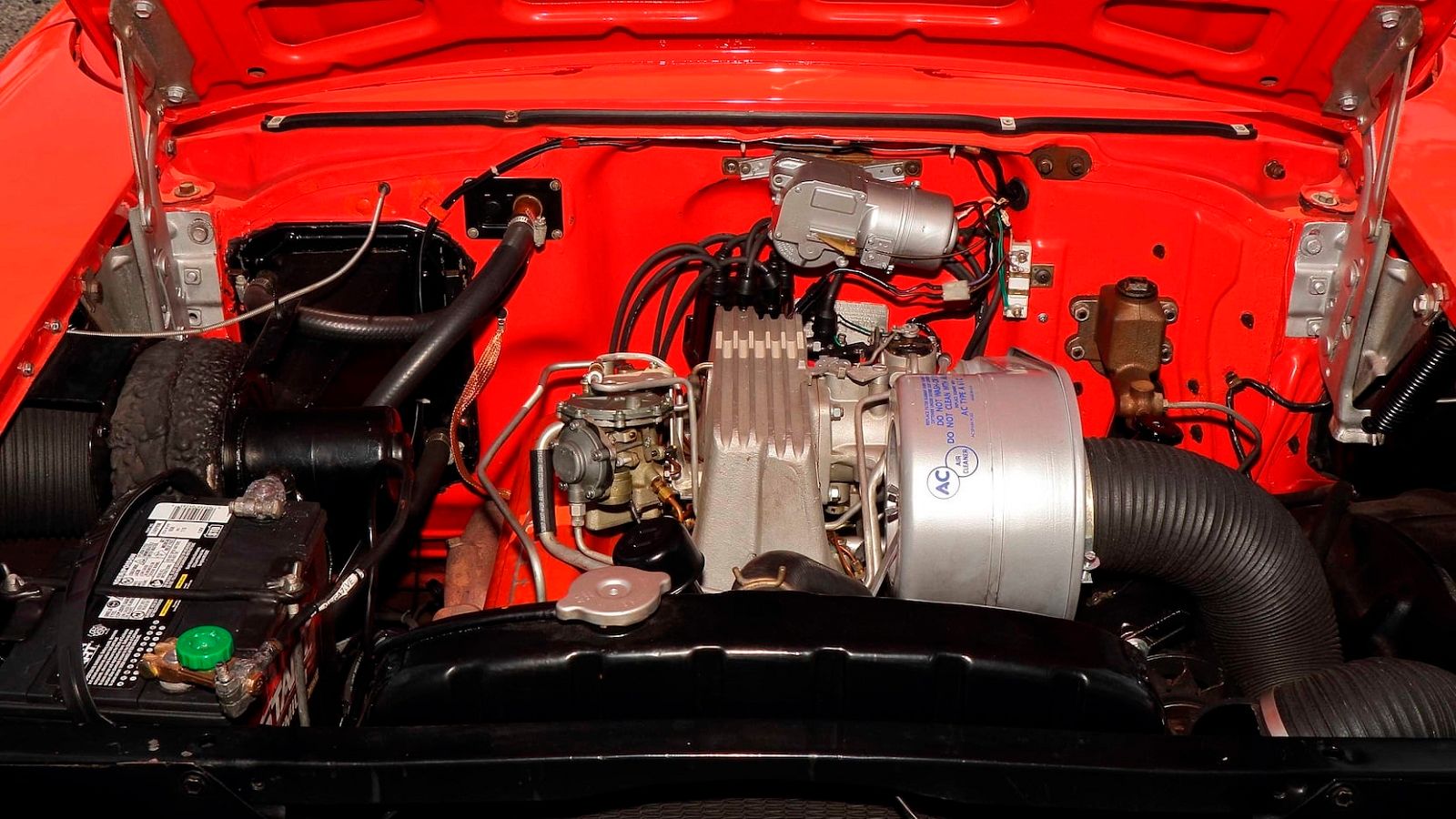 A parked 1957 Chevy Bel Air Convertible