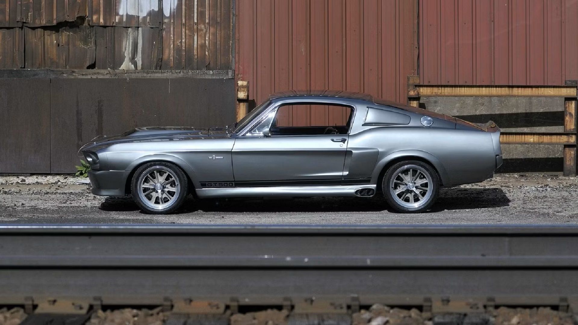 The parked 1967 Ford Mustang Fastback Eleanor 