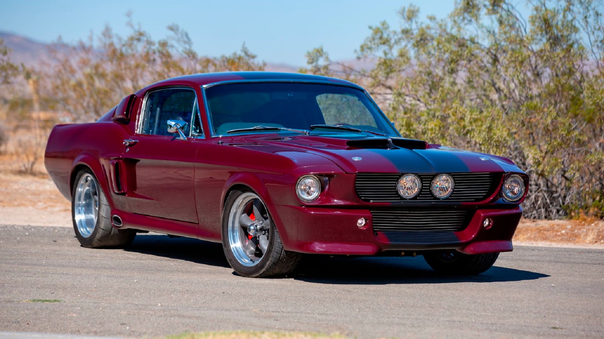 A parked 1967 Ford Mustang Fastback 