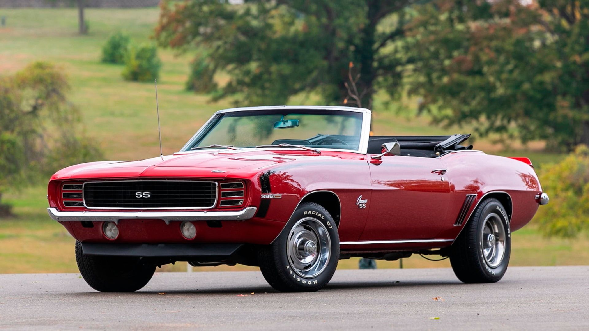 A parked 1969 Chevrolet Camaro SS