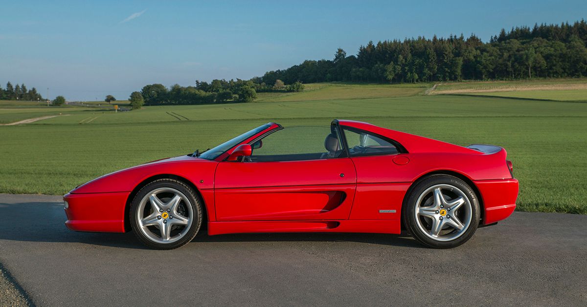 ferrari f355 gts side profile image