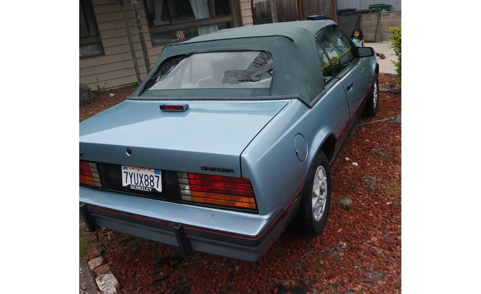 1986 Chevrolet Cavalier convertible rear view