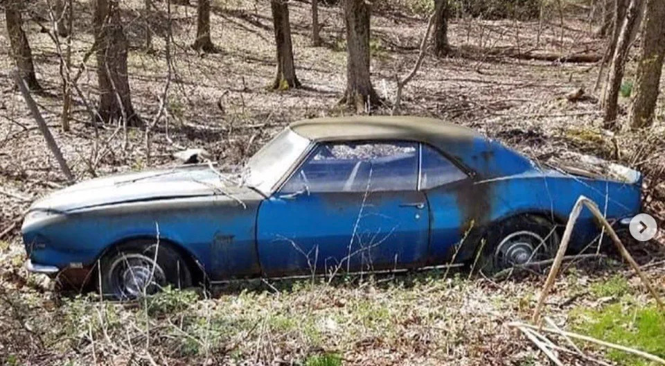 <img src="camaro.jpg" alt="An abandoned 1968 Chevrolet Camaro Z/28">