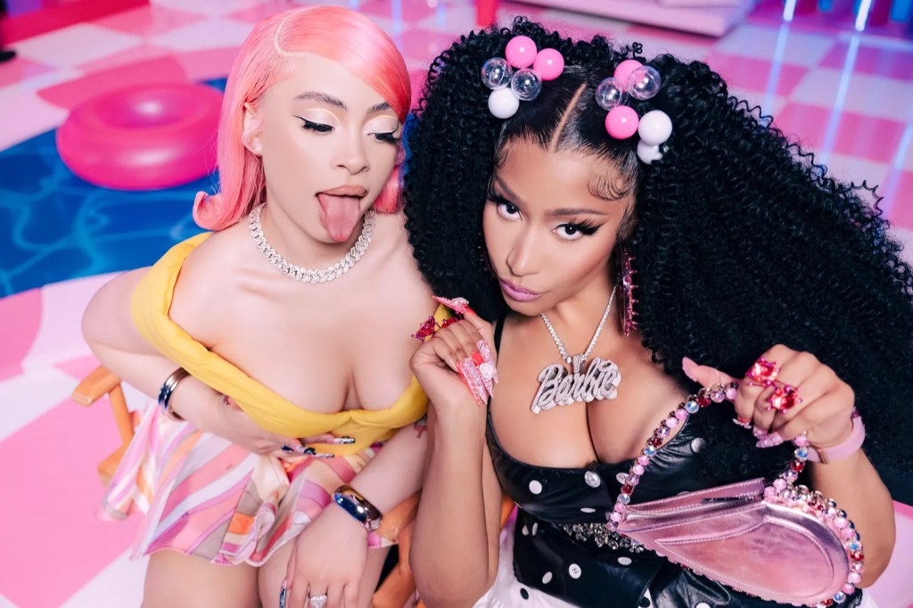 Ice Spice and Nicki Minaj in the "Barbie World" music video