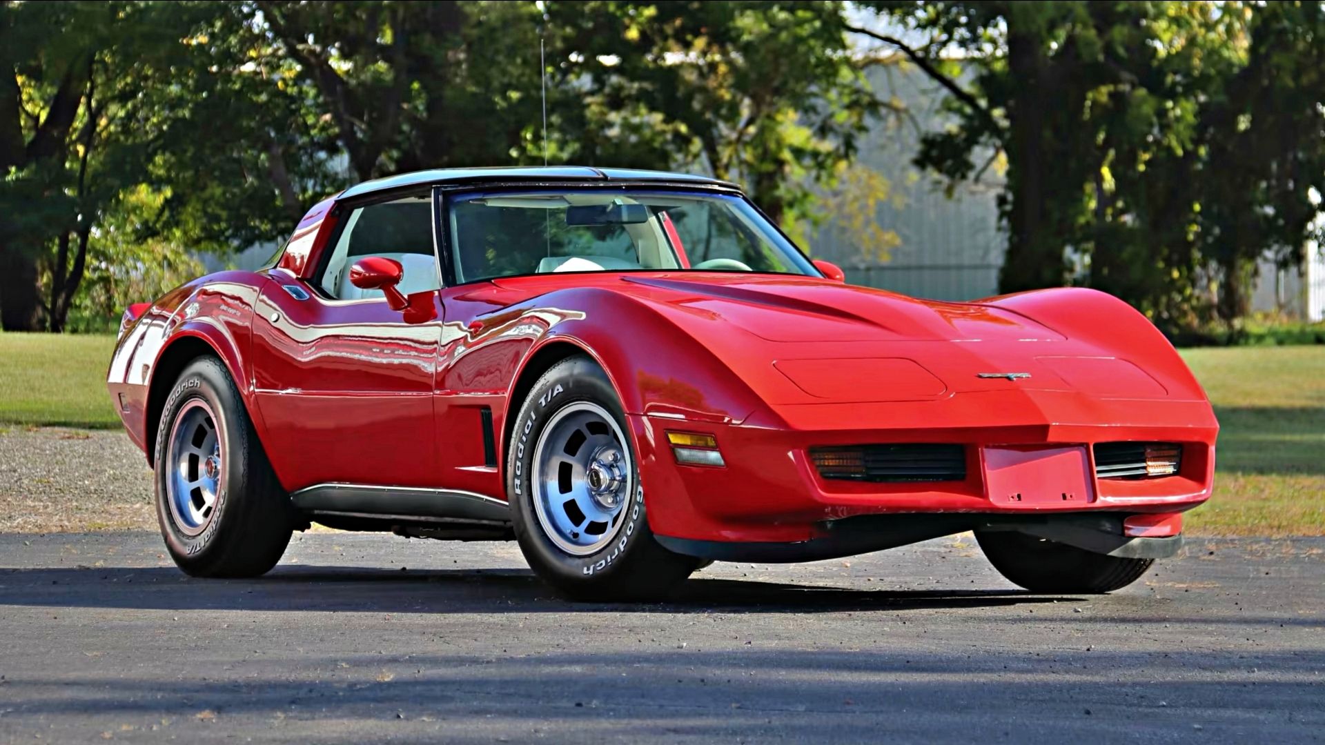 Red 1980 C3 Chevrolet Corvette 