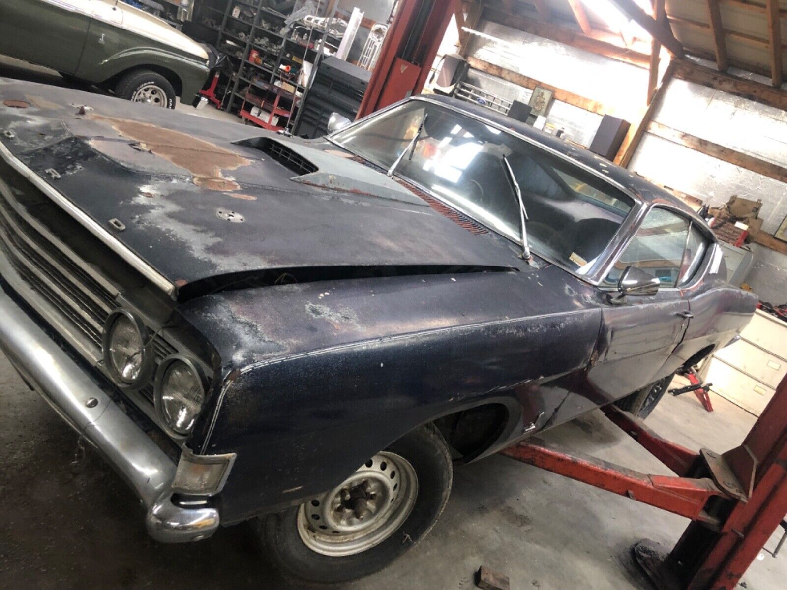 Barn Find 1969 Black Ford Gran Torino R-Code 428