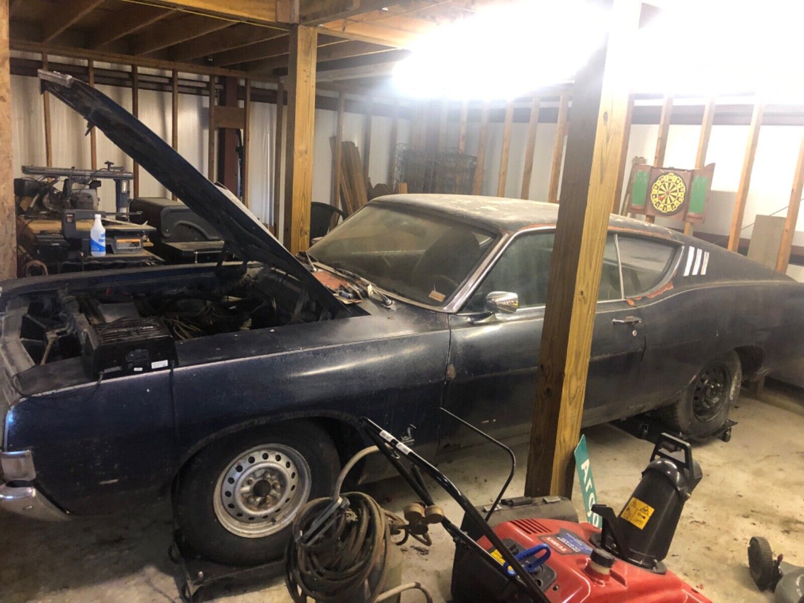 Barn Find 1969 Black Ford Gran Torino R-Code 428