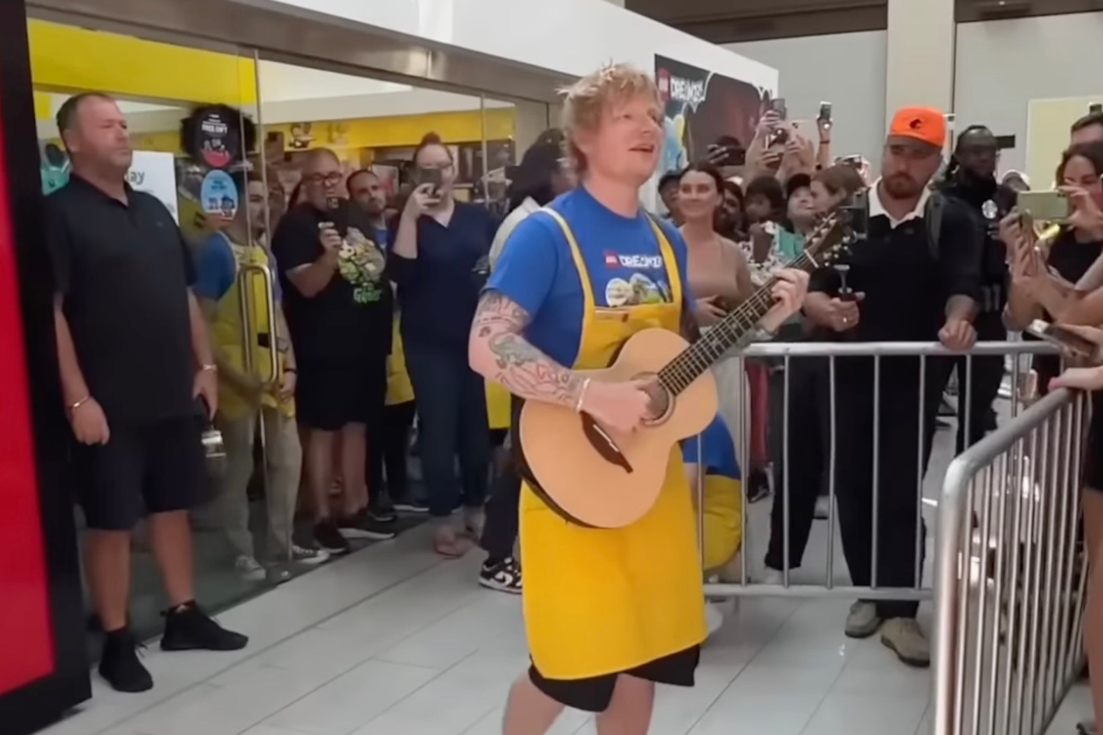 Ed Sheeran Played 'Lego House' Outside a Lego Store